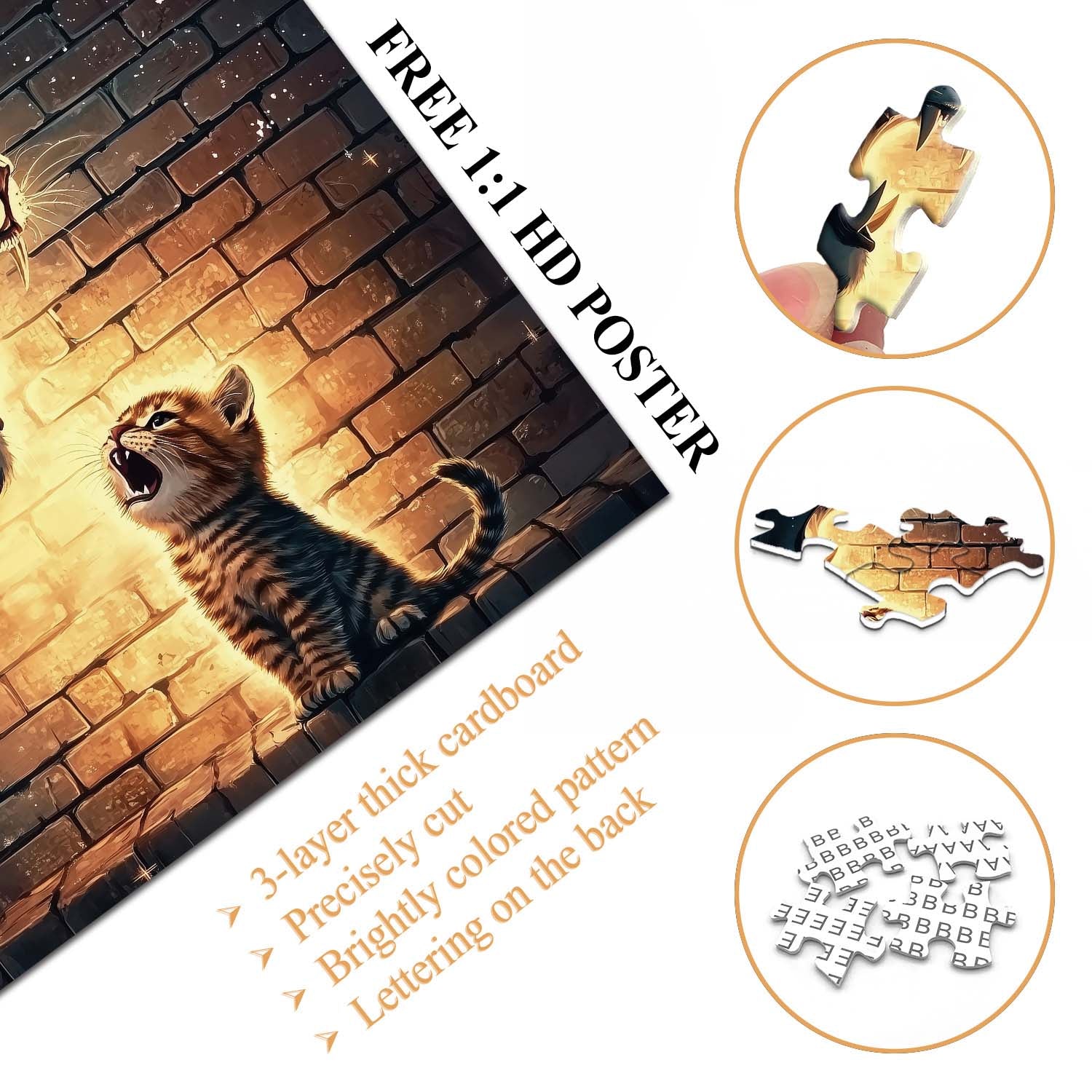 Kitten's Courage Jigsaw Puzzle 1000 Pieces