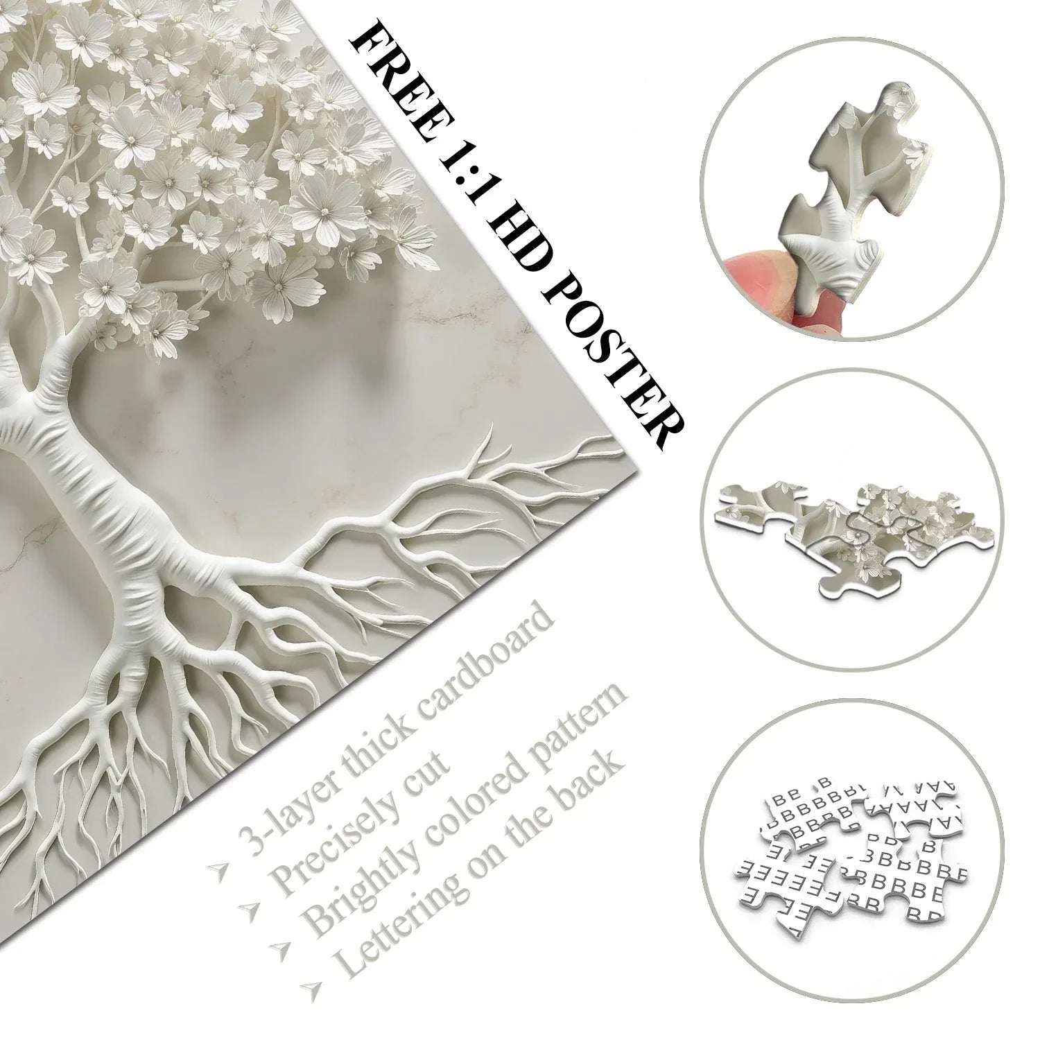 Tree Of Whiteness Jigsaw Puzzle 1000 Pieces