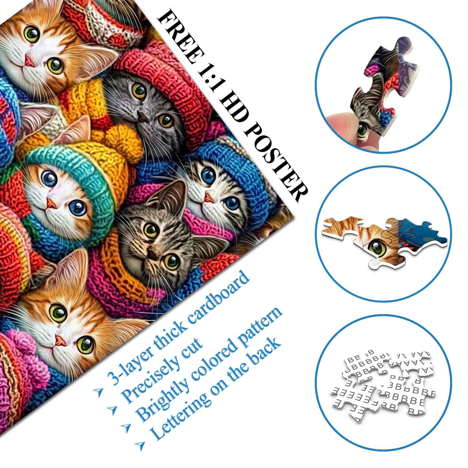Knit Kitty Collective Jigsaw Puzzle 1000 Pieces