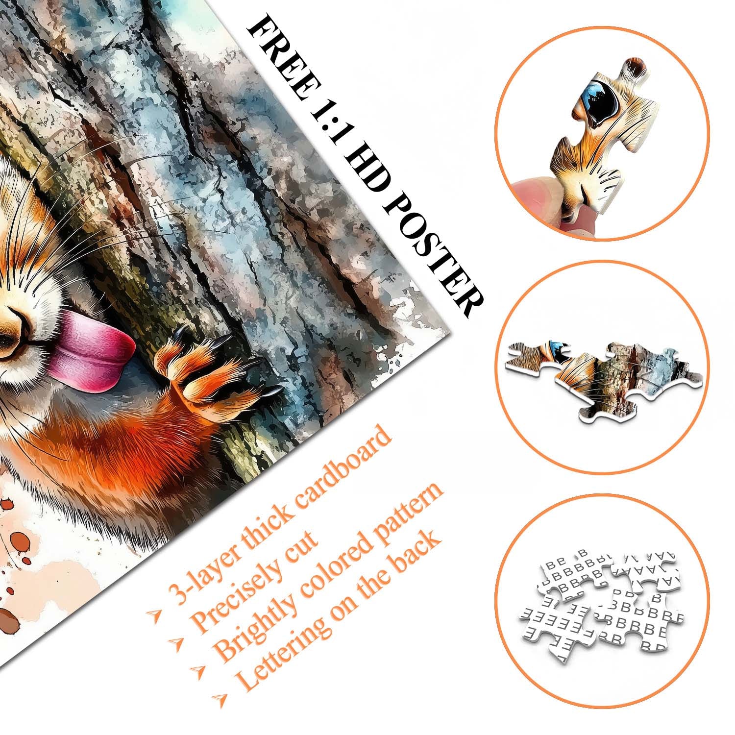Mischievous Squirrel Jigsaw Puzzle 1000 Pieces