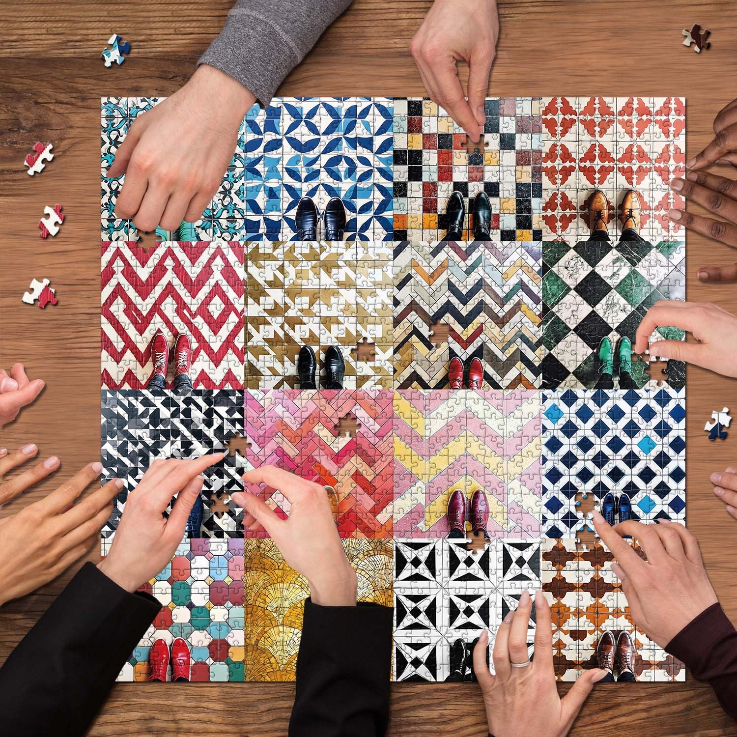 Shoe & Tile Symphony Jigsaw Puzzle 1000 Pieces