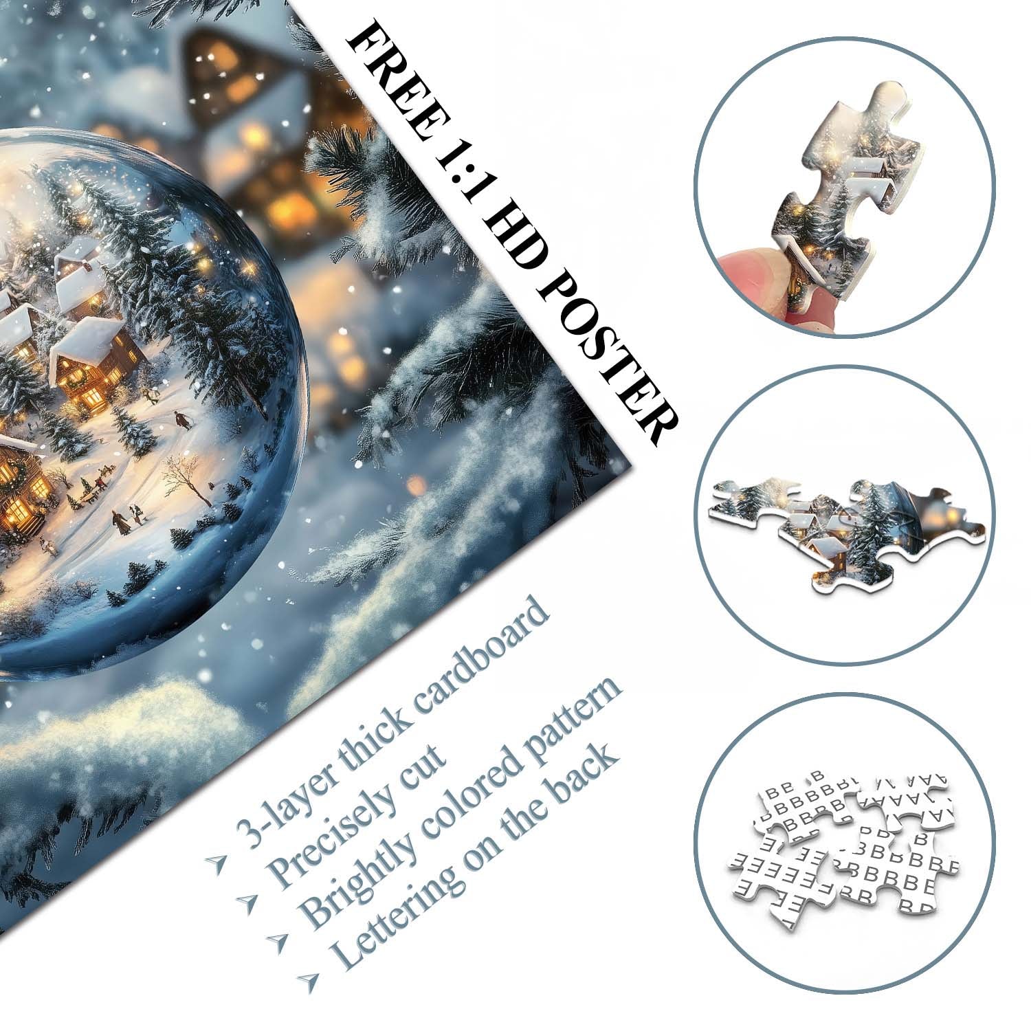 Sparkle Snow Globe Jigsaw Puzzle 1000 Pieces