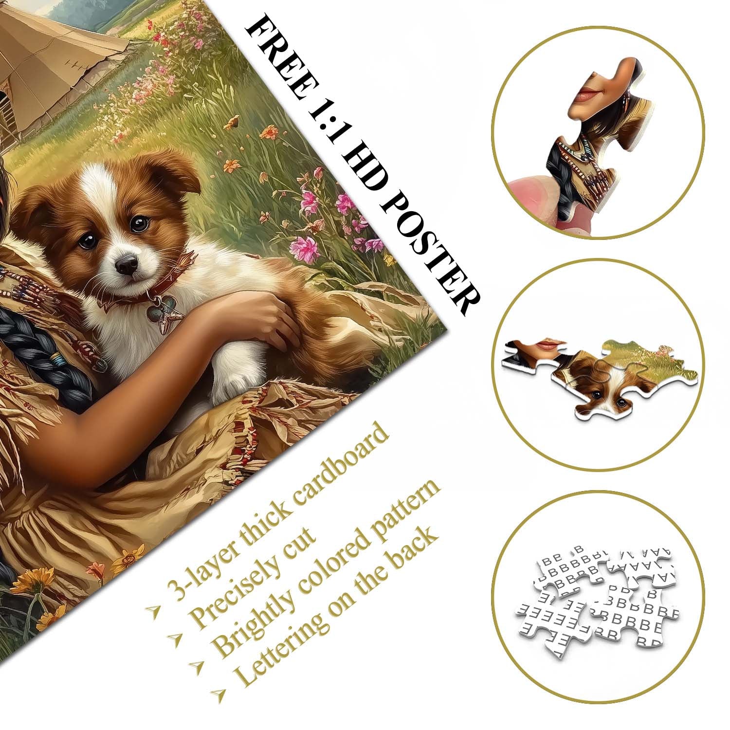 Blooming Meadow Friends Jigsaw Puzzle 1000 Pieces