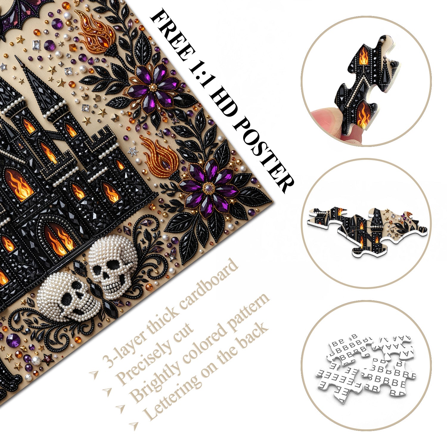 Gothic Gem Castle Jigsaw Puzzle 1000 Piece