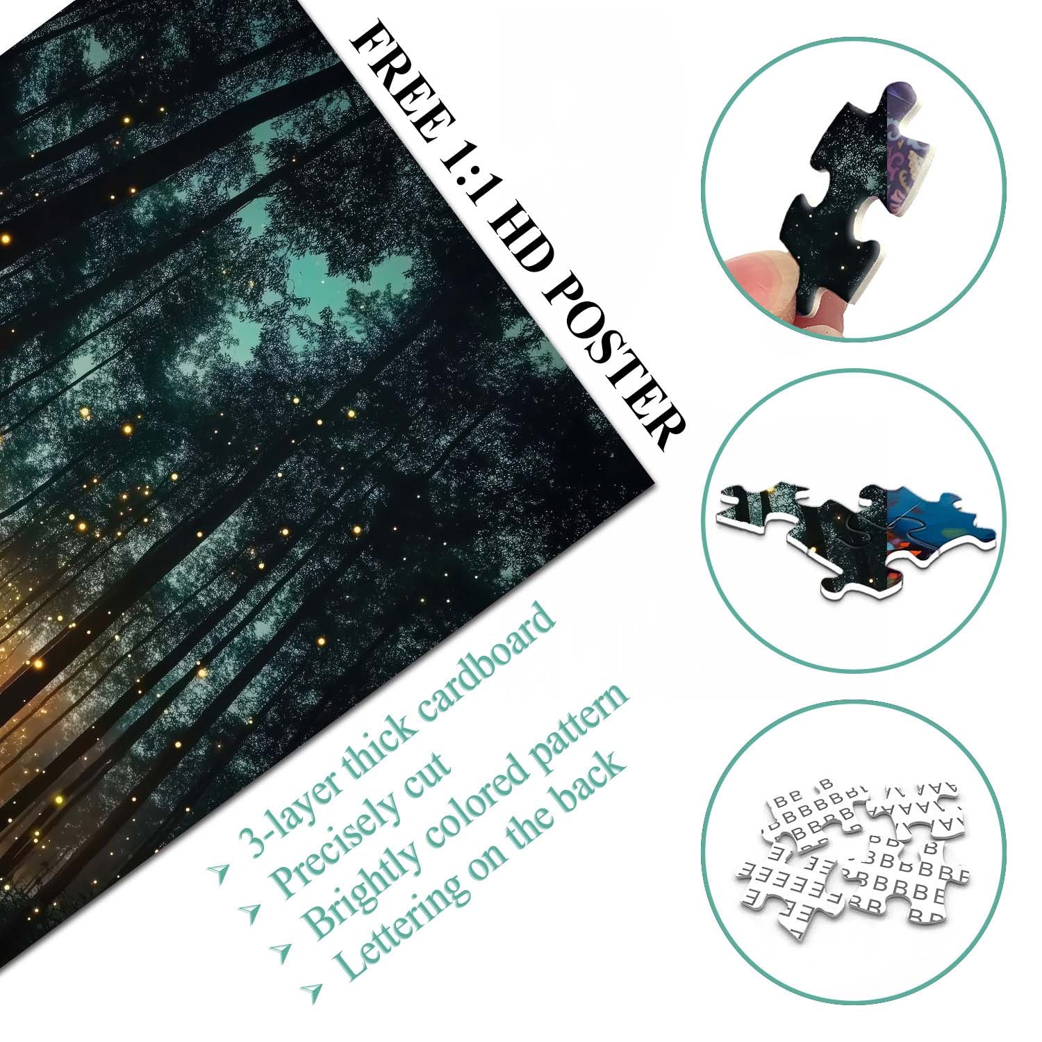 Firefly Forest Night Jigsaw Puzzle 1000 Pieces