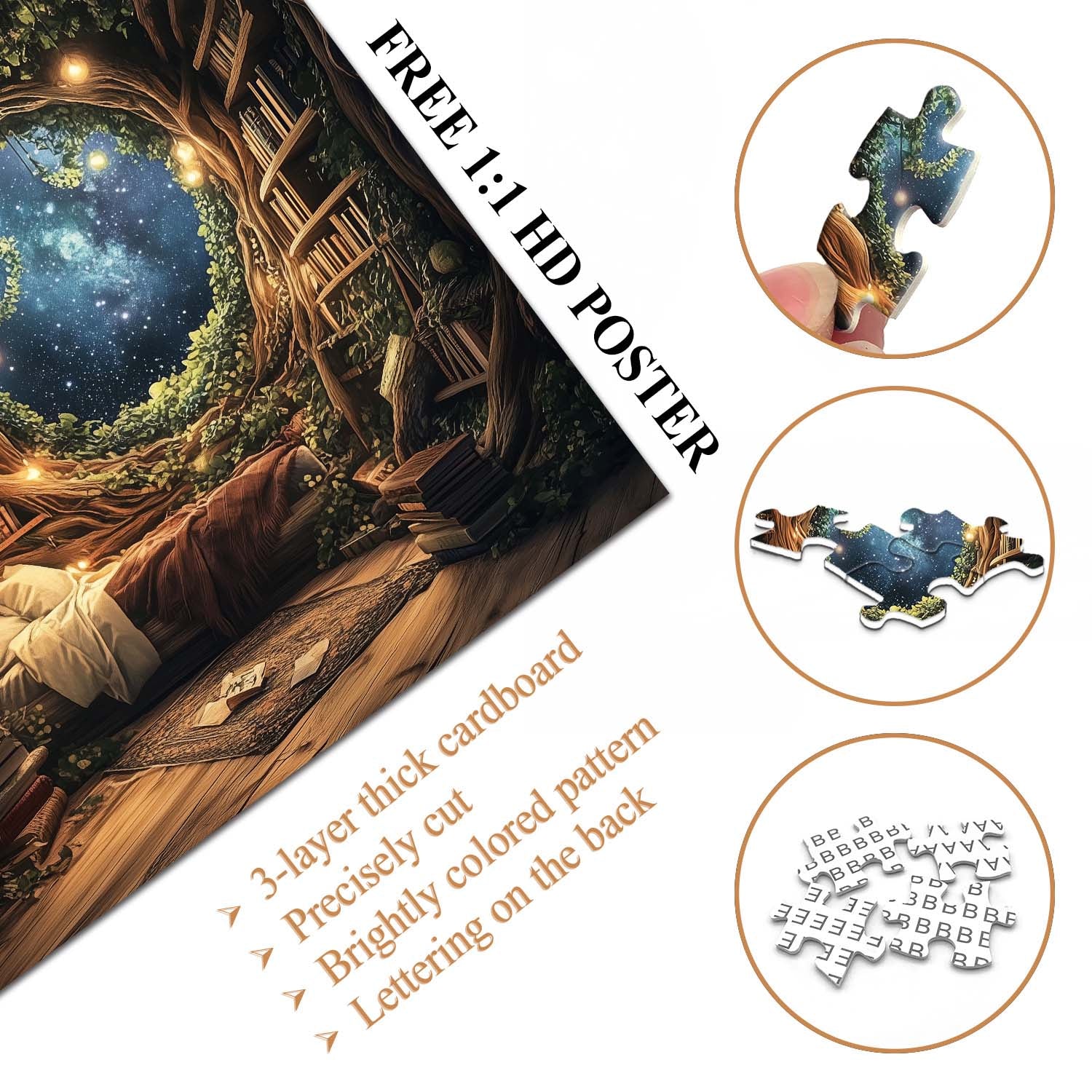 Treehouse Library Jigsaw Puzzle 1000 Pieces