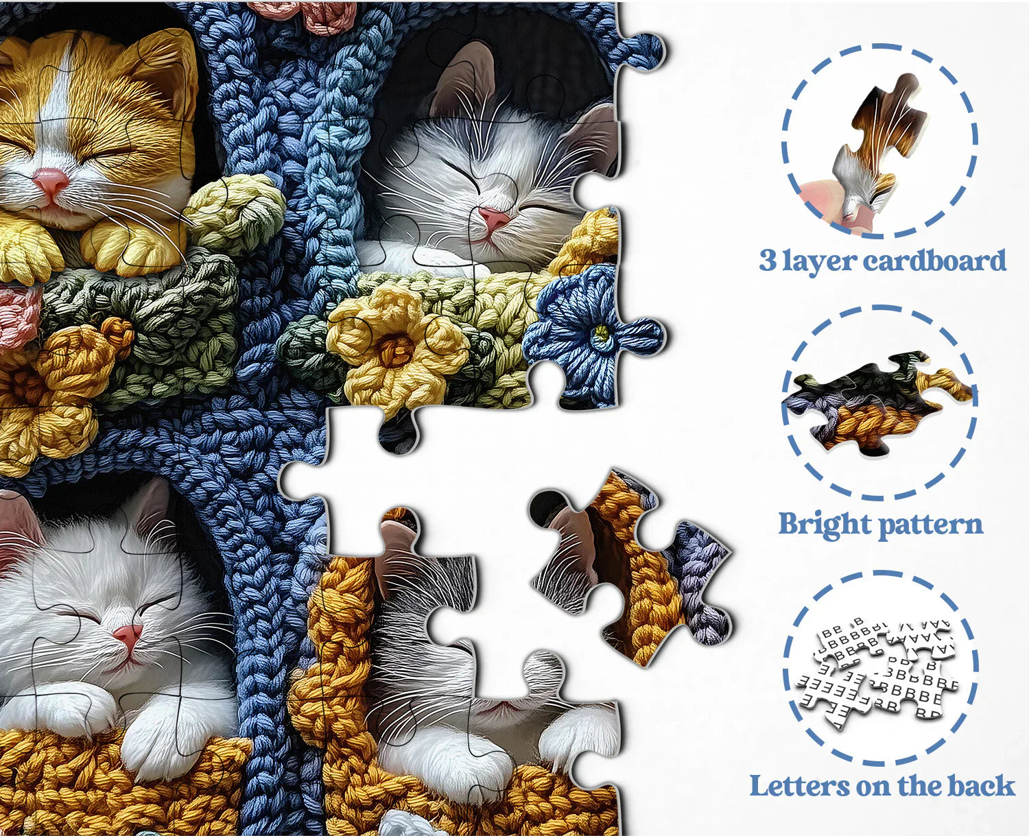 Gemütliche Kätzchen Puzzle 1000 Stücke