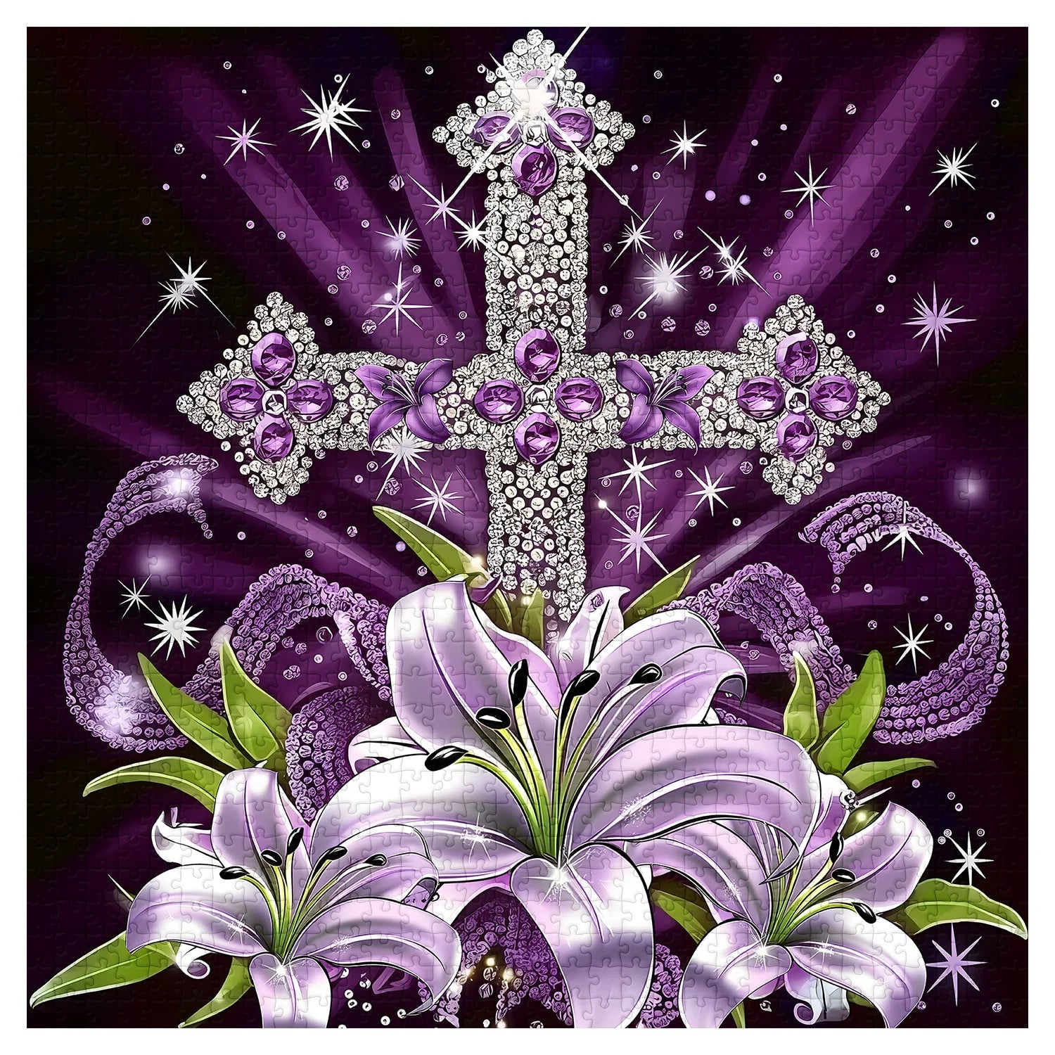Faith And Flowers Jigsaw Puzzle 1000 Pieces