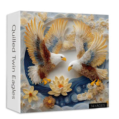 Quilled Twin Eagles Jigsaw Puzzle 1000 Pieces