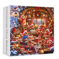 Christmas Mouse Bakery Jigsaw Puzzle 1000 Piece