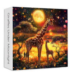 Giraffes Under Moonlight Jigsaw Puzzle 1000 Pieces