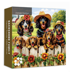 Puzzle Famille Teckel 1000 pièces