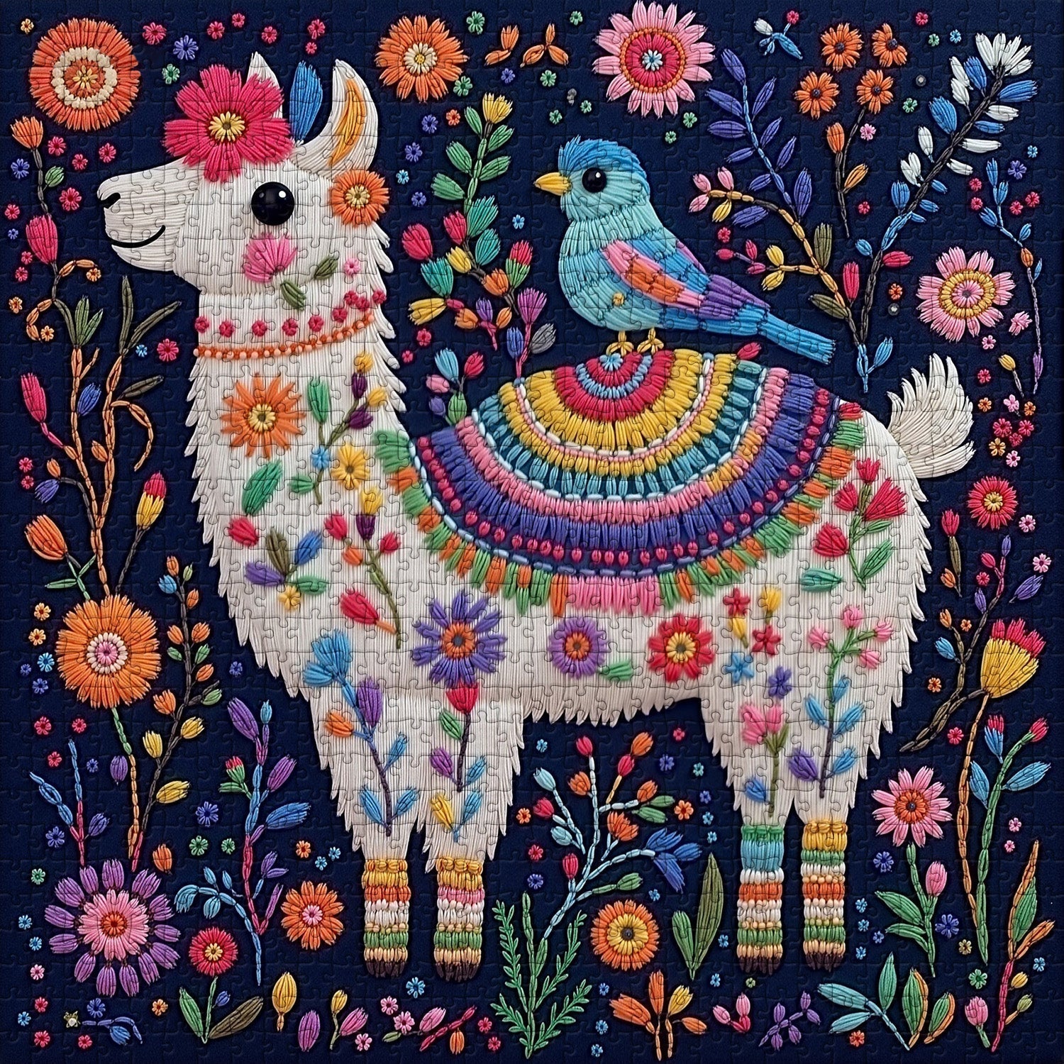 Lama in Bloom Puzzle 1000 Teile