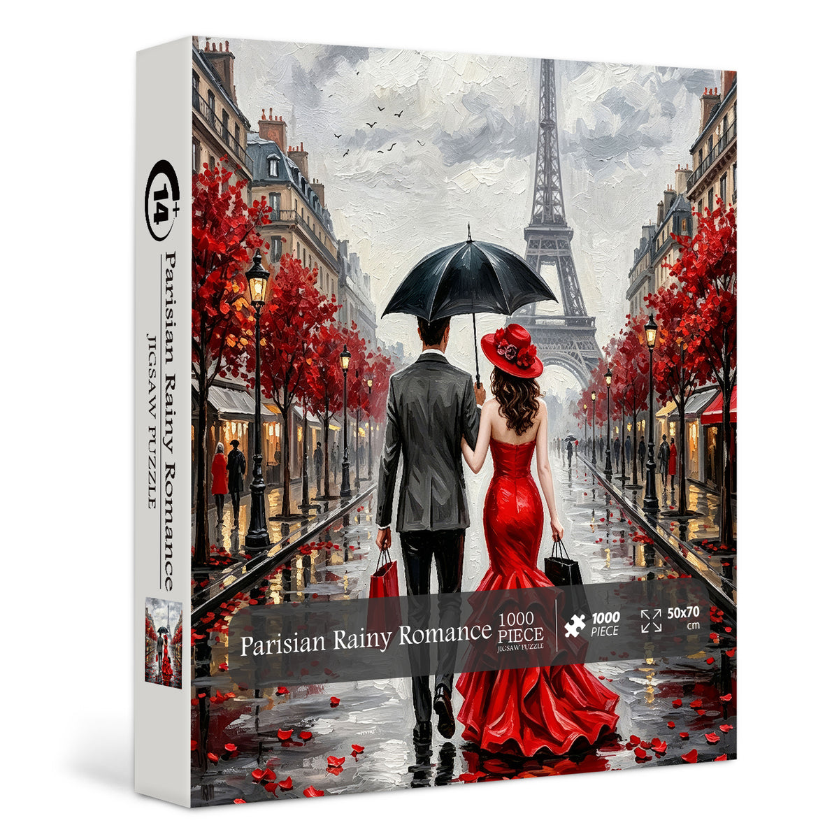 Parisian Rainy Romance Jigsaw Puzzle 1000 Piece