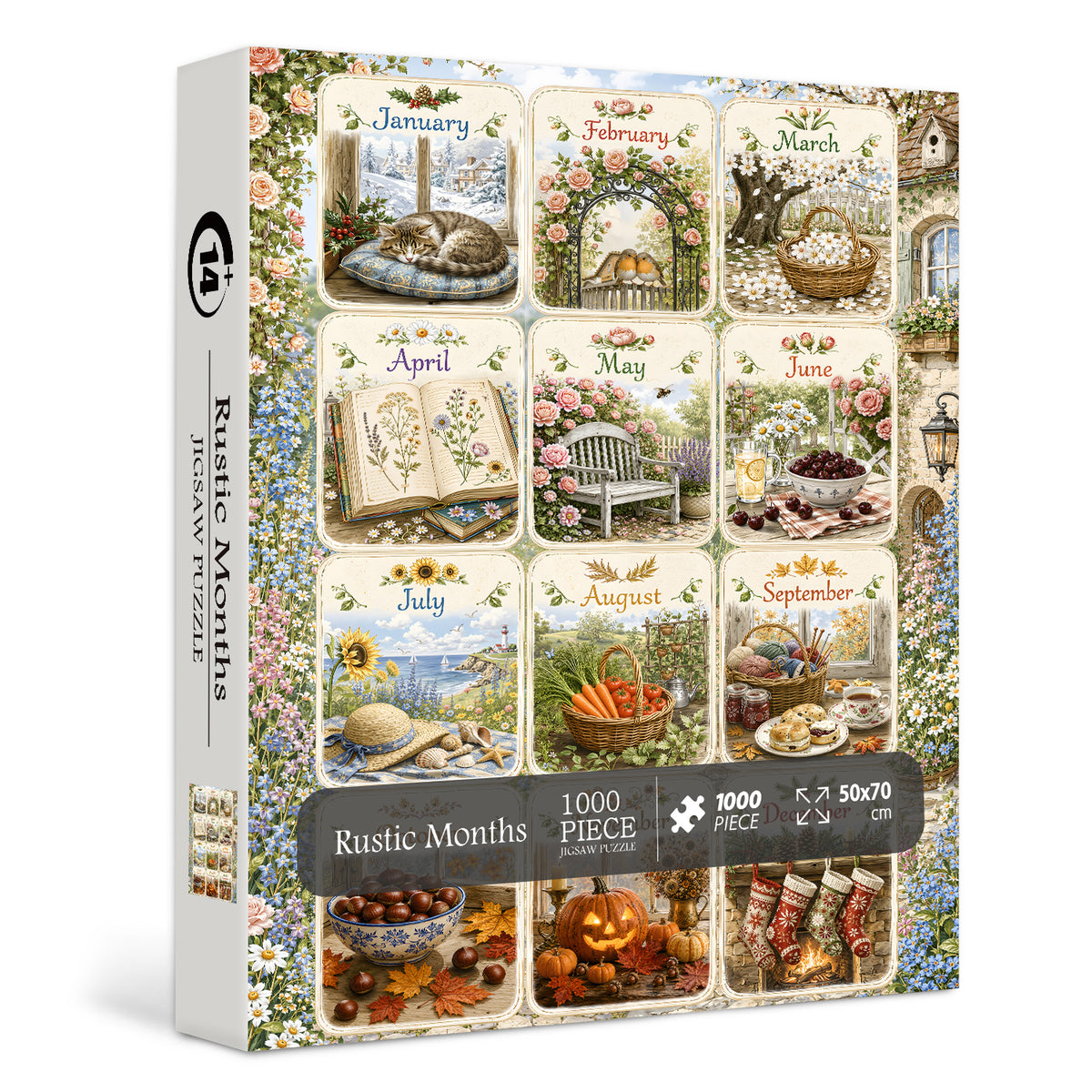 Rustic Months Jigsaw Puzzle 1000 Pieces