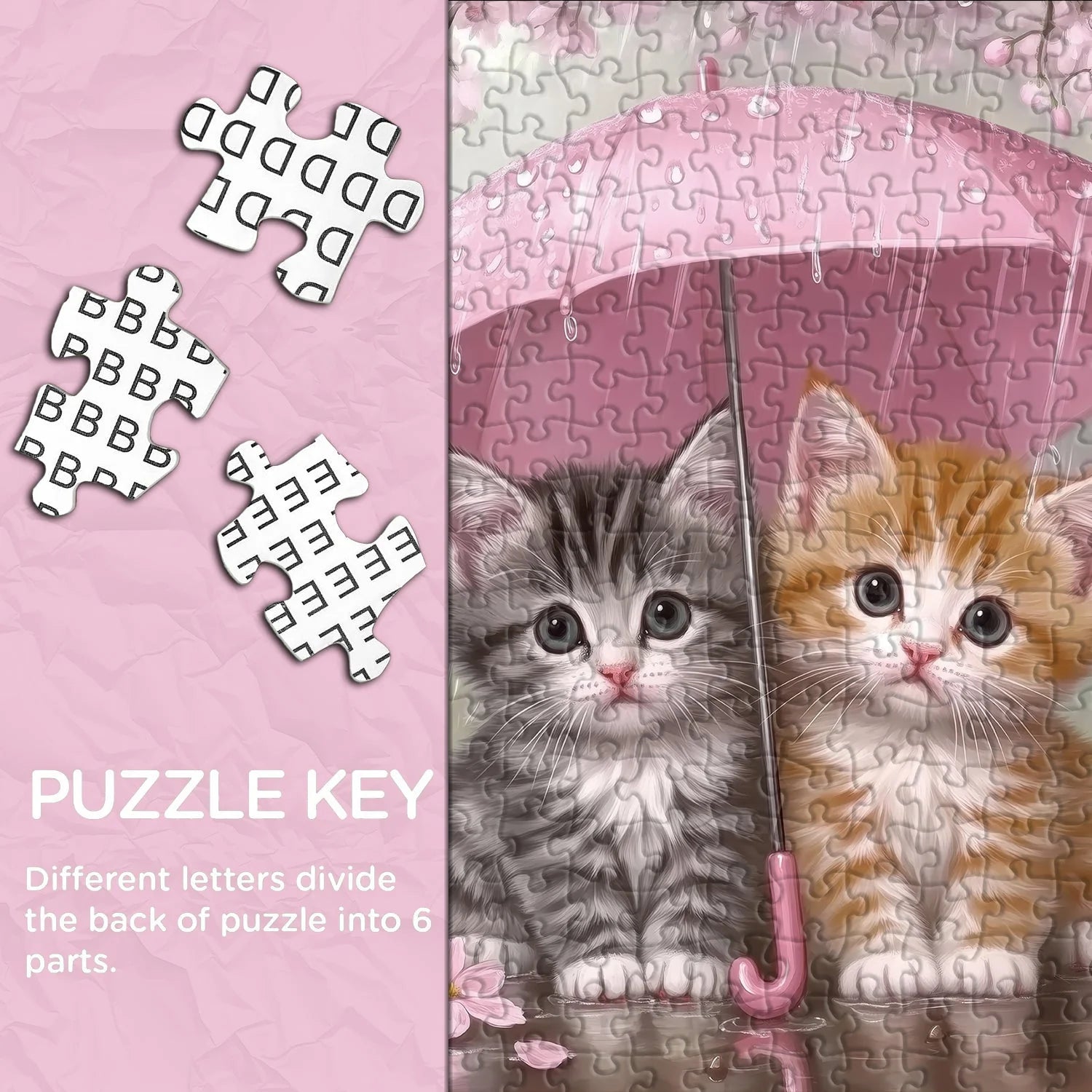 Rain Kittens Jigsaw Puzzle 1000 Pieces