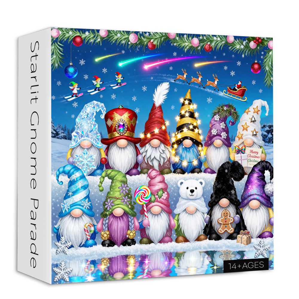 Starlit Gnome Parade Jigsaw Puzzle 1000 Pieces