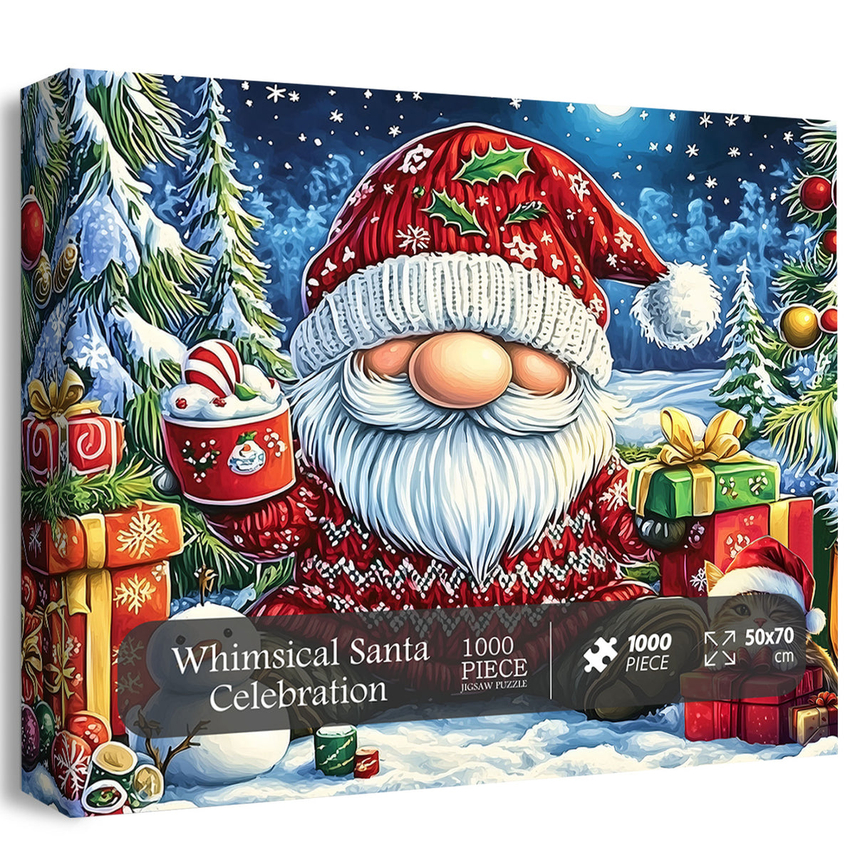 Whimsical Santa Celebration Jigsaw Puzzle 1000 Pieces