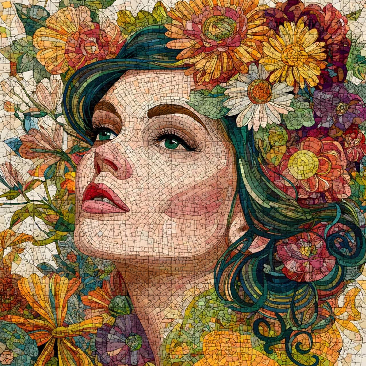 Mosaic Nymph Jigsaw Puzzle 1000 Pieces