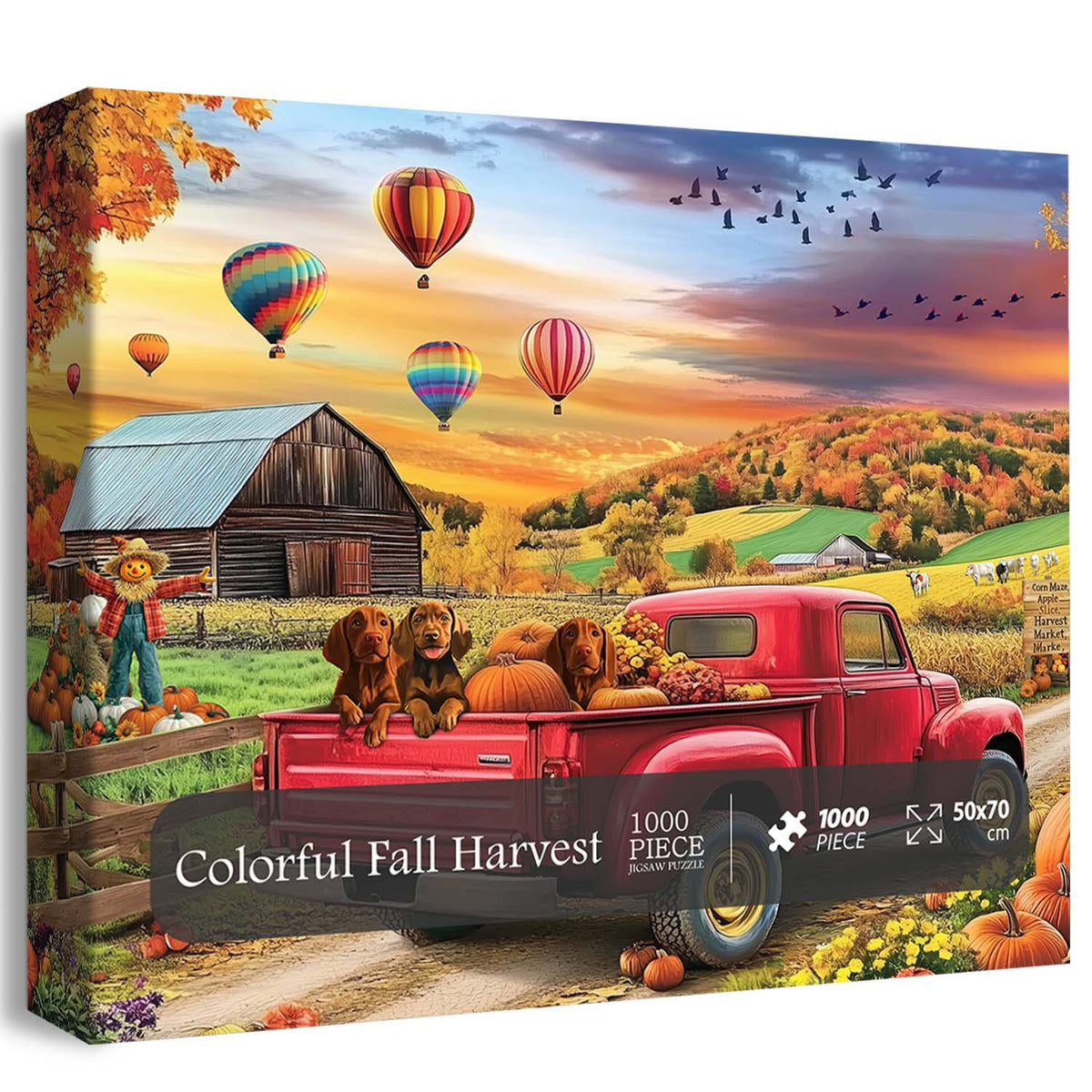 Colorful Fall Harvest Jigsaw Puzzle 1000 Pieces