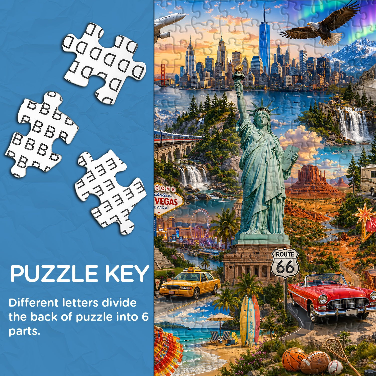 America Landmarks Journey Jigsaw Puzzle 1000 Piece