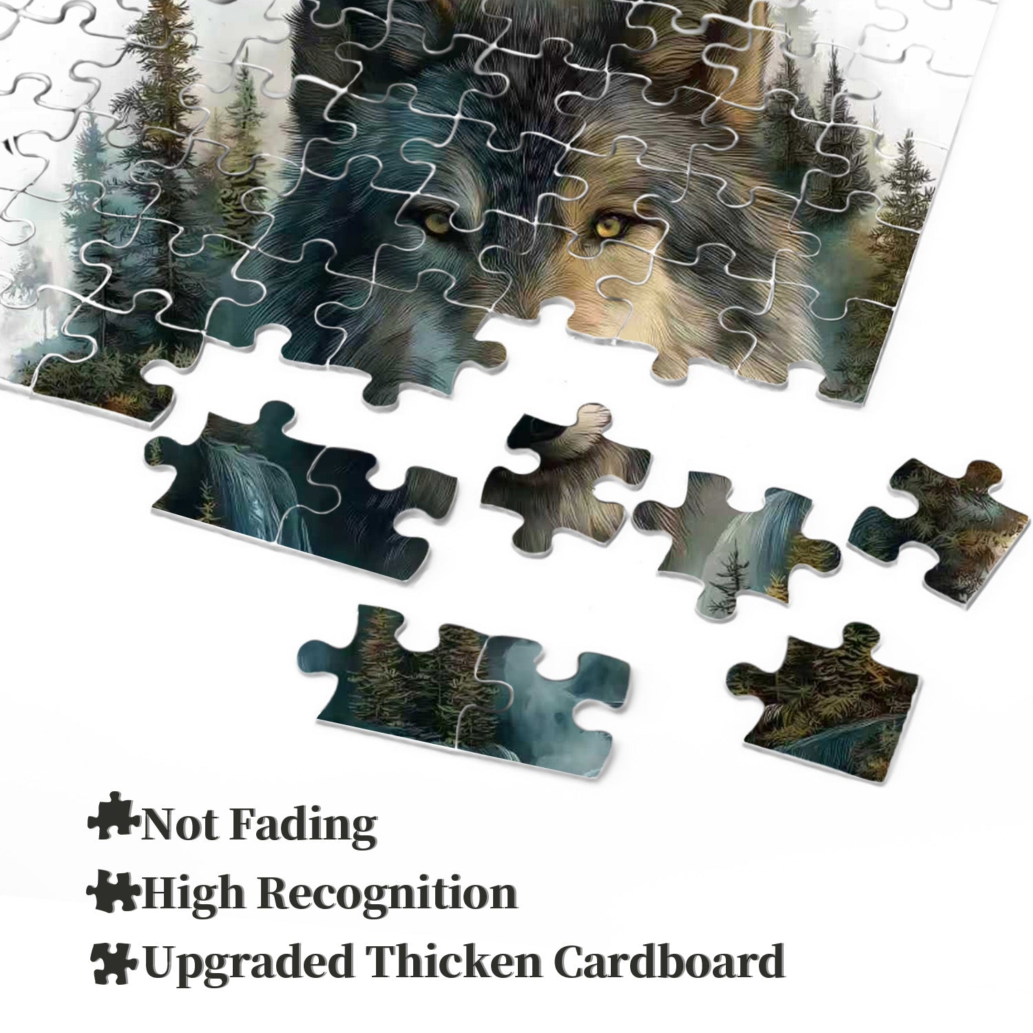 Wolf at the Waterfall Jigsaw Puzzle 1000 Pieces