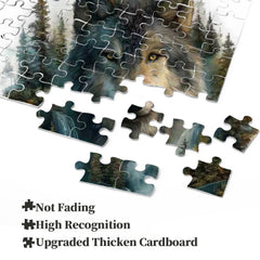 Wolf at the Waterfall Jigsaw Puzzle 1000 Pieces