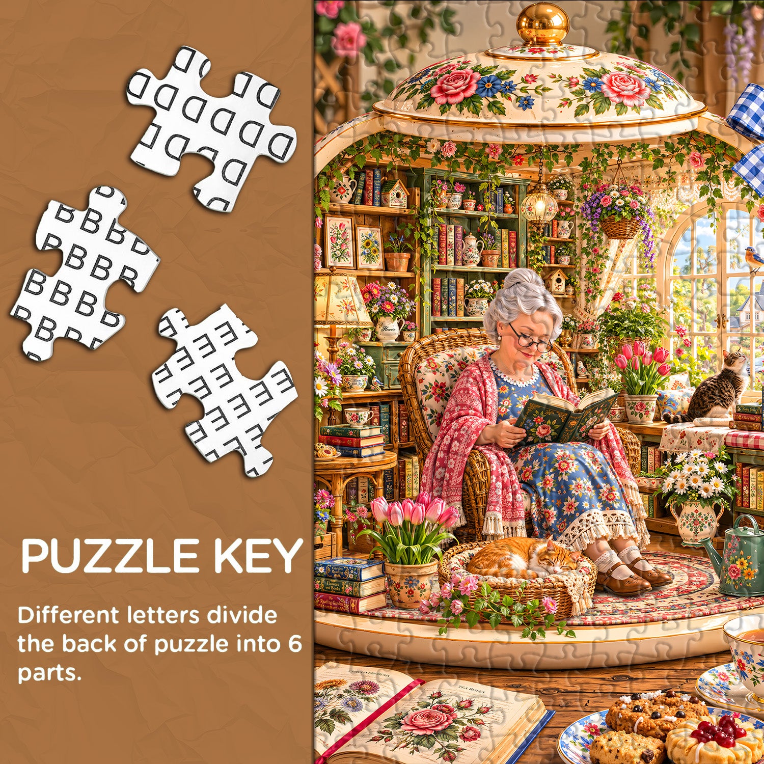 Grandma’s Garden Teapot Jigsaw Puzzle 1000 Piece