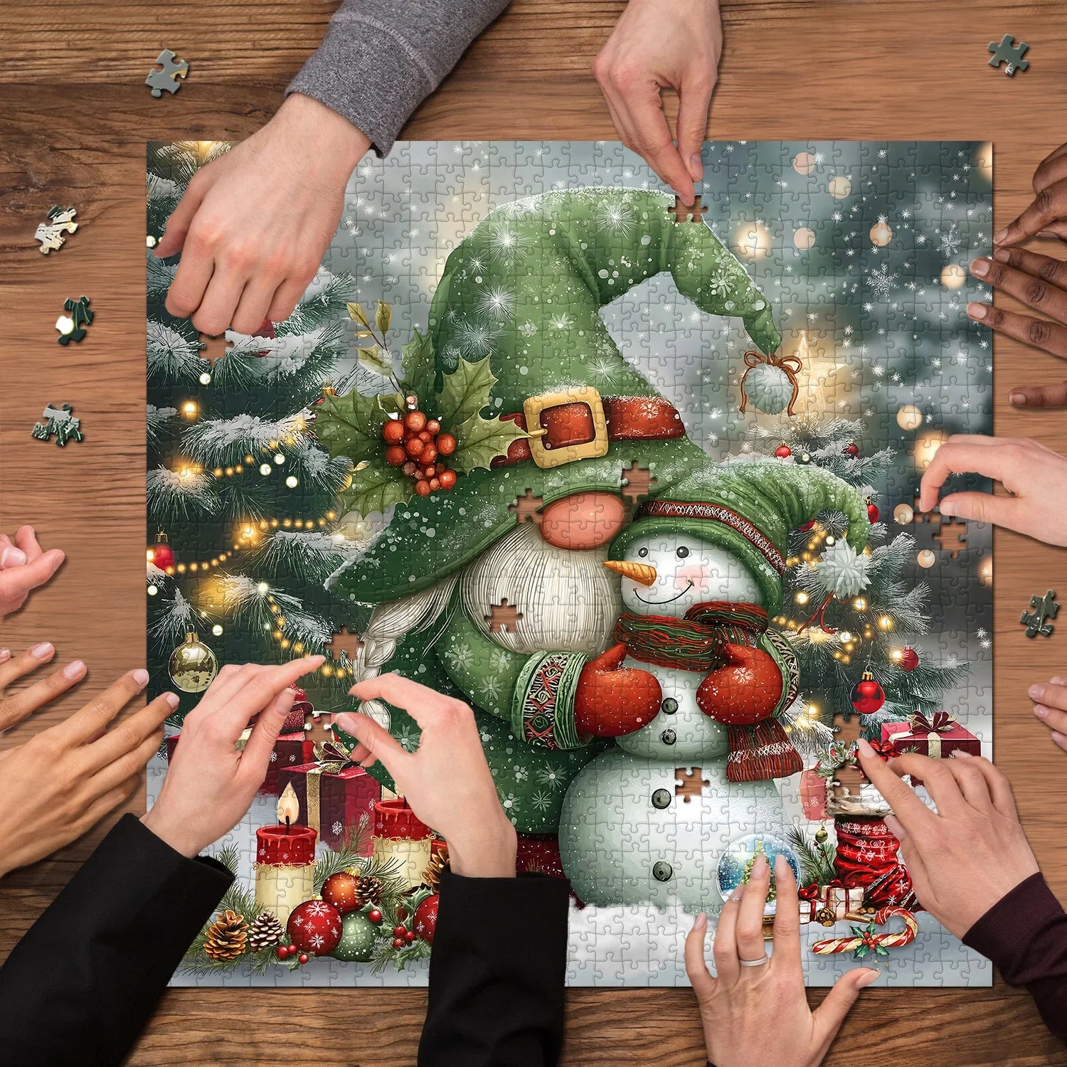 Friend festif de Gnome puzzles 1000 pièces