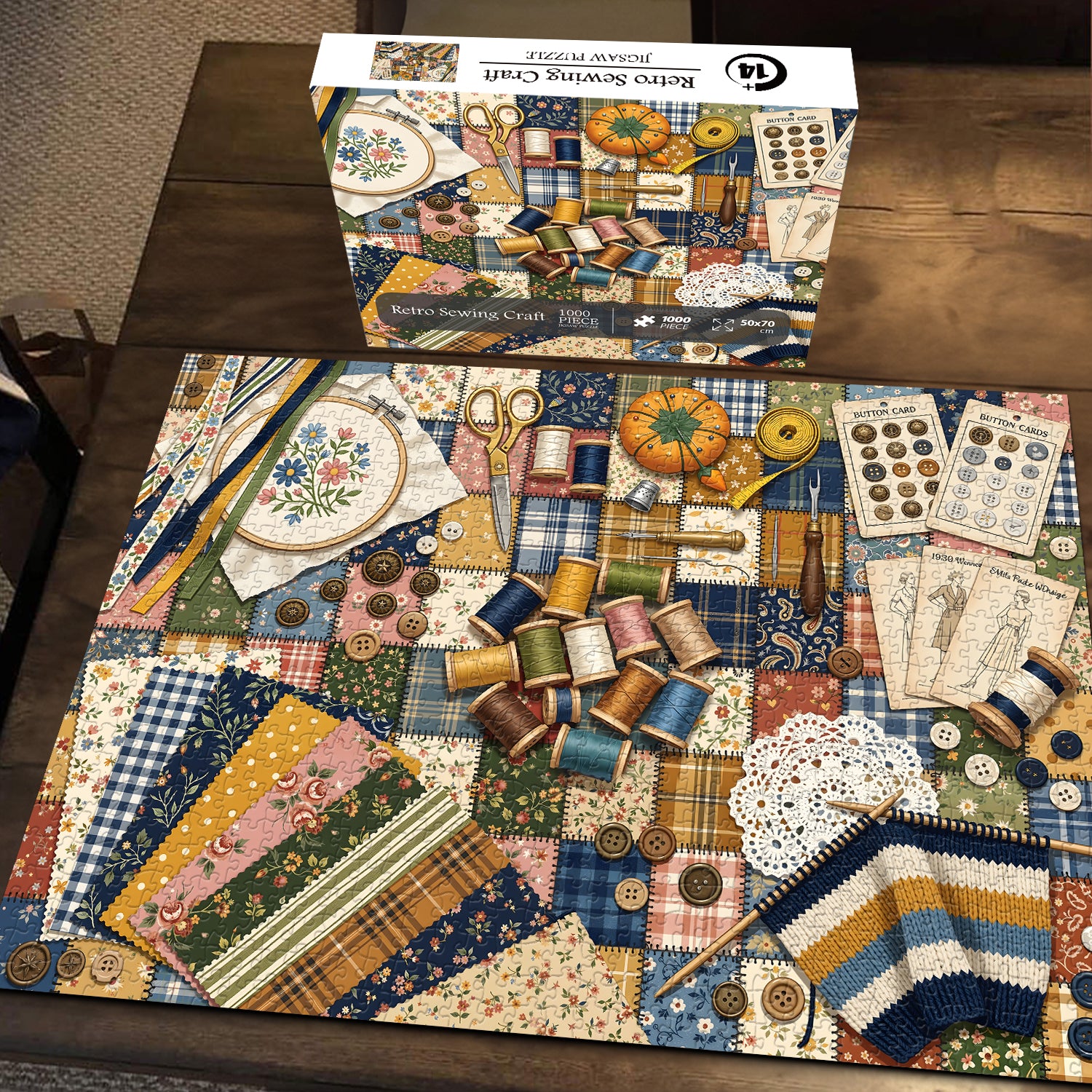Retro Sewing Craft Jigsaw Puzzle 1000 Piece