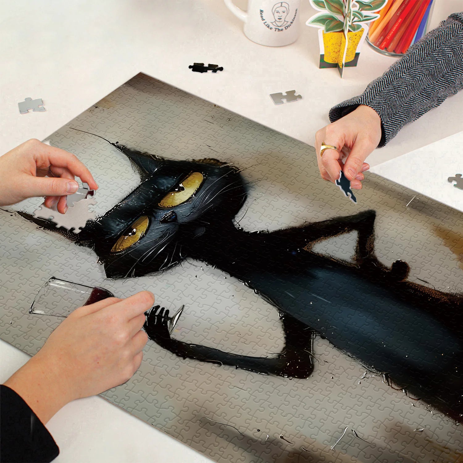 Tipsy Blackcat Jigsaw Puzzle 1000 Pieces