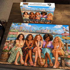 Girls' Coastal Getaway Jigsaw Puzzle 1000 Piece