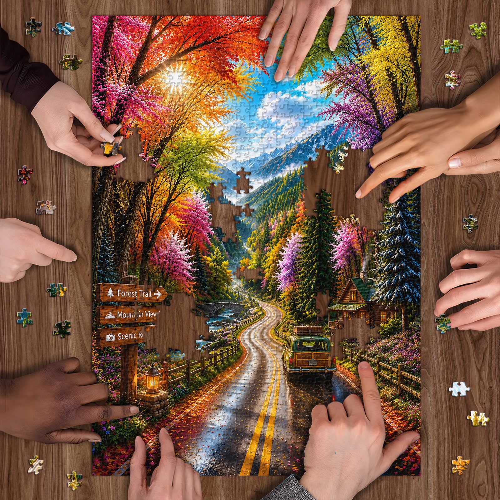 Four Seasons Journey Jigsaw Puzzle 1000 Pieces
