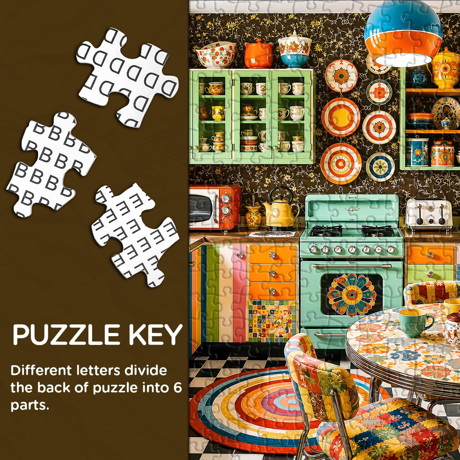 Mid-Century Color Kitchen Jigsaw Puzzle 1000 Piece