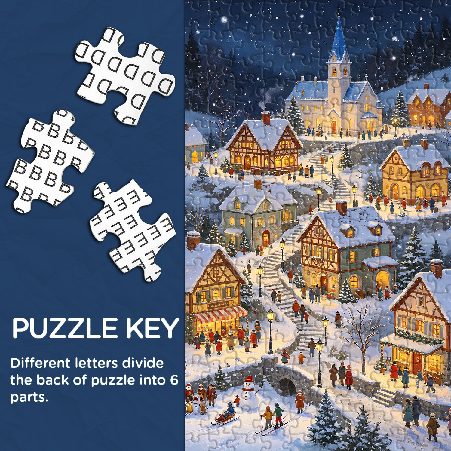 Christmas Snowy Village Jigsaw Puzzle 1000 Piece