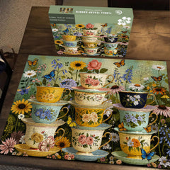 Floral Teacup Garden Jigsaw Puzzle 1000 Piece