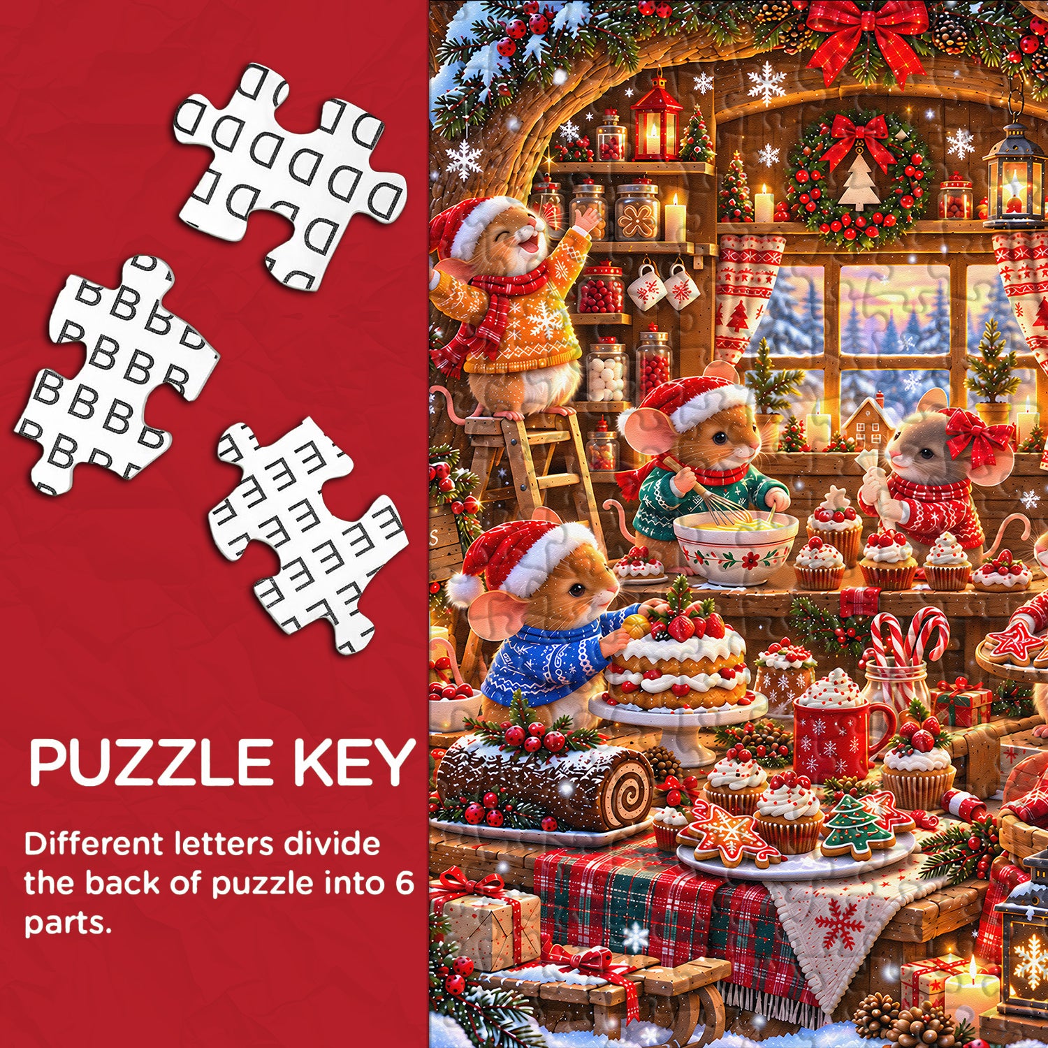 Christmas Mouse Bakery Jigsaw Puzzle 1000 Piece