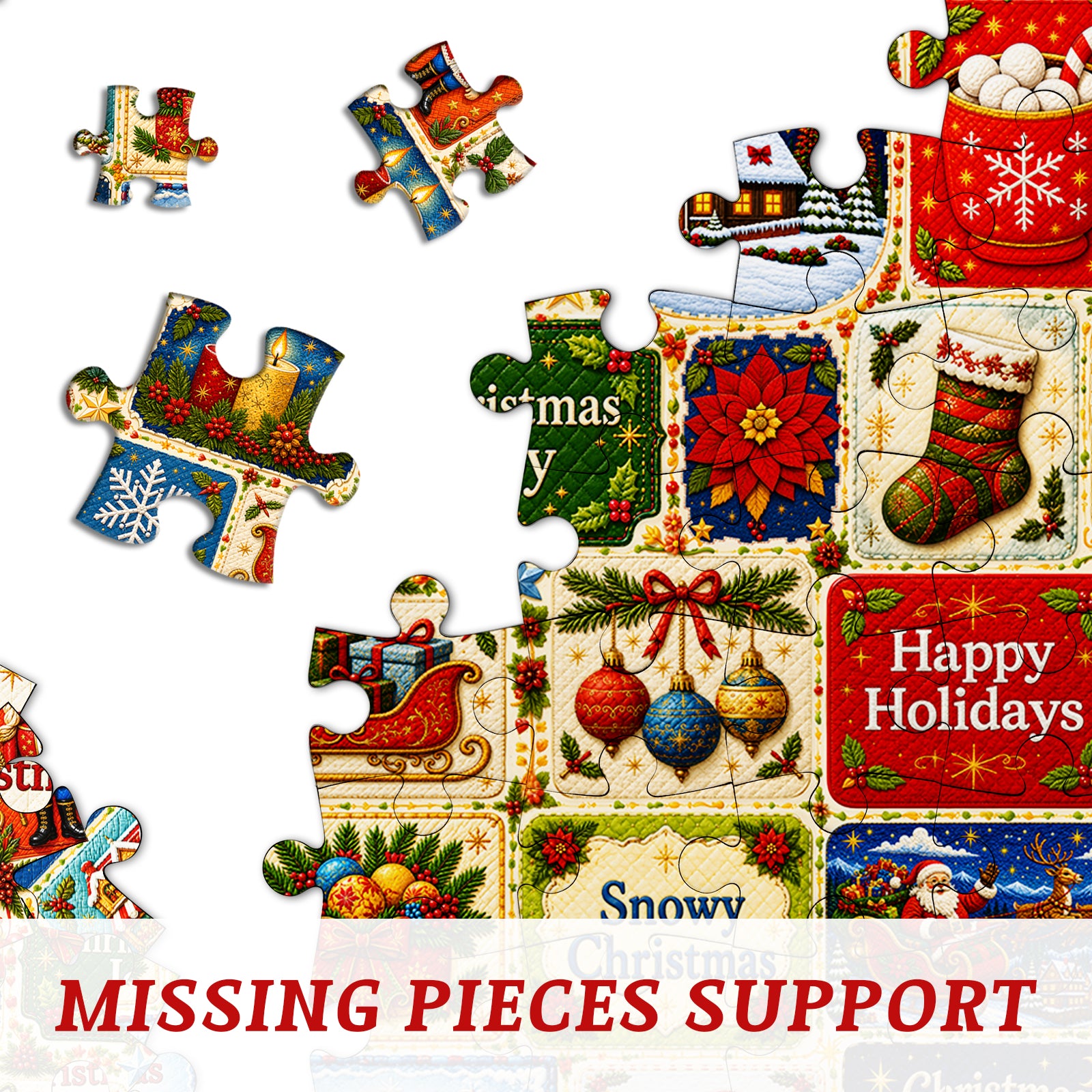Christmas Quilt Jigsaw Puzzle 1000 Piece