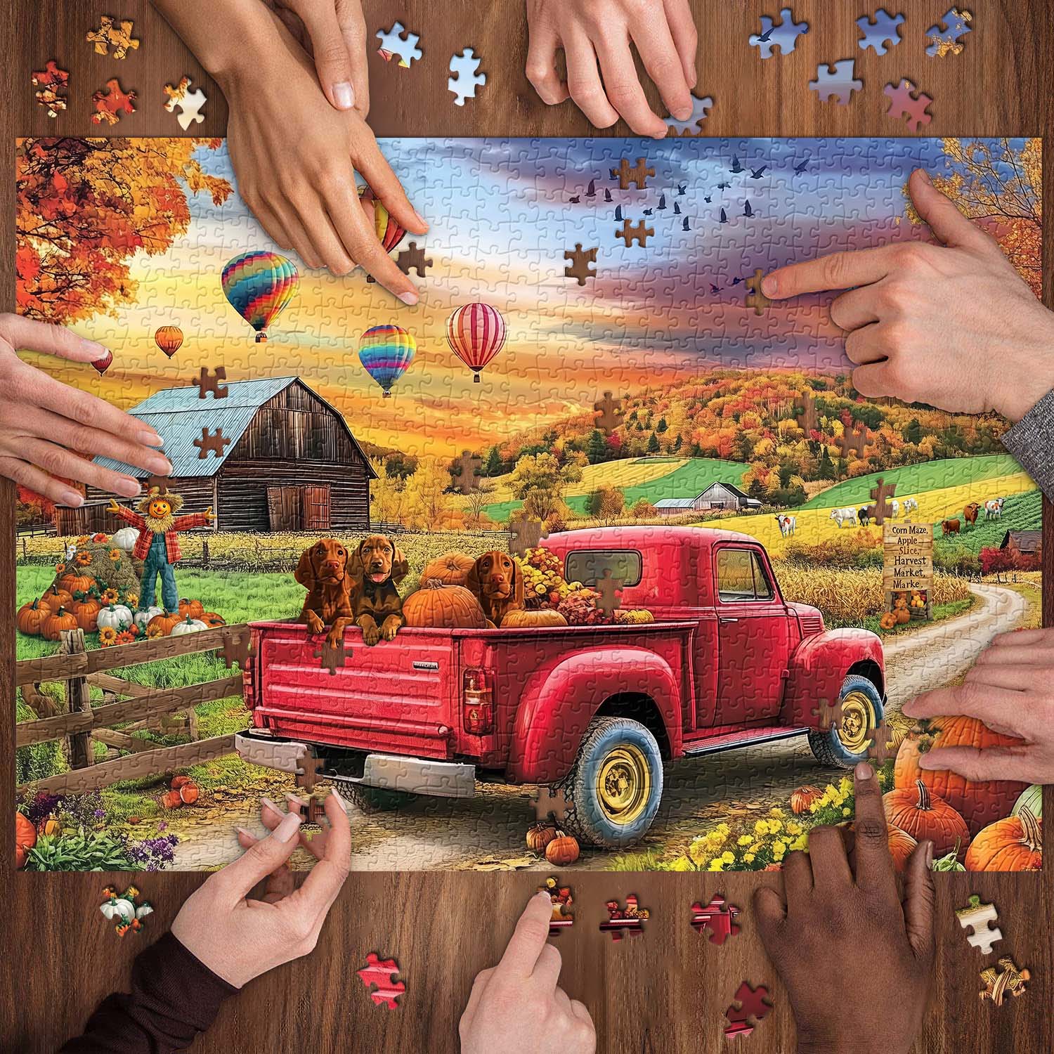 Colorful Fall Harvest Jigsaw Puzzle 1000 Pieces