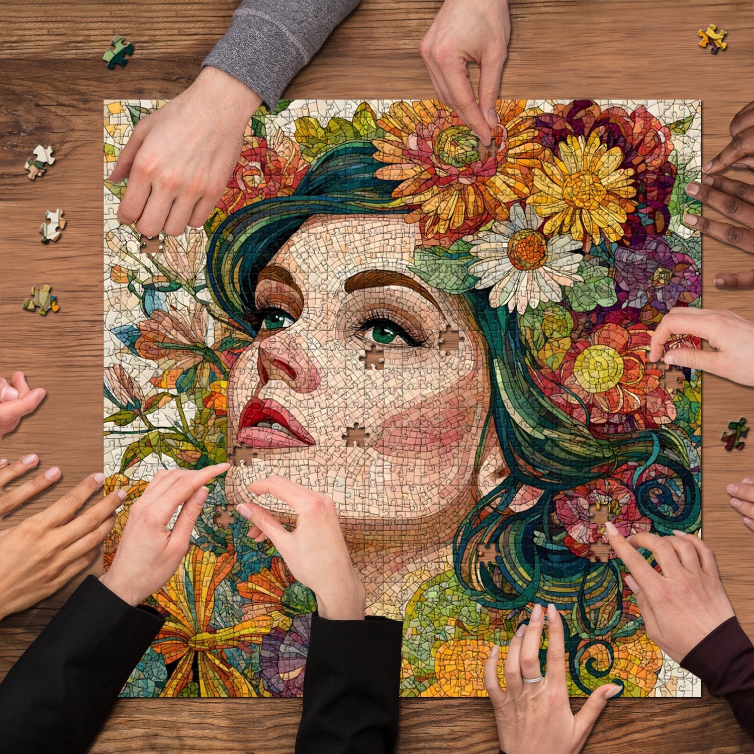 Mosaic Nymph Jigsaw Puzzle 1000 Pieces