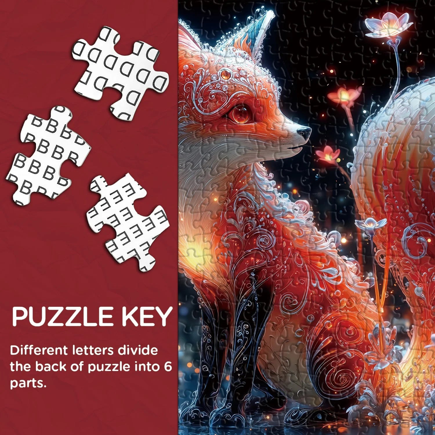 Crystal Fox Jigsaw Puzzle 1000 Pieces