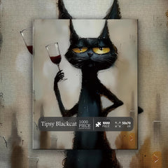 Tipsy Blackcat Jigsaw Puzzle 1000 Pieces