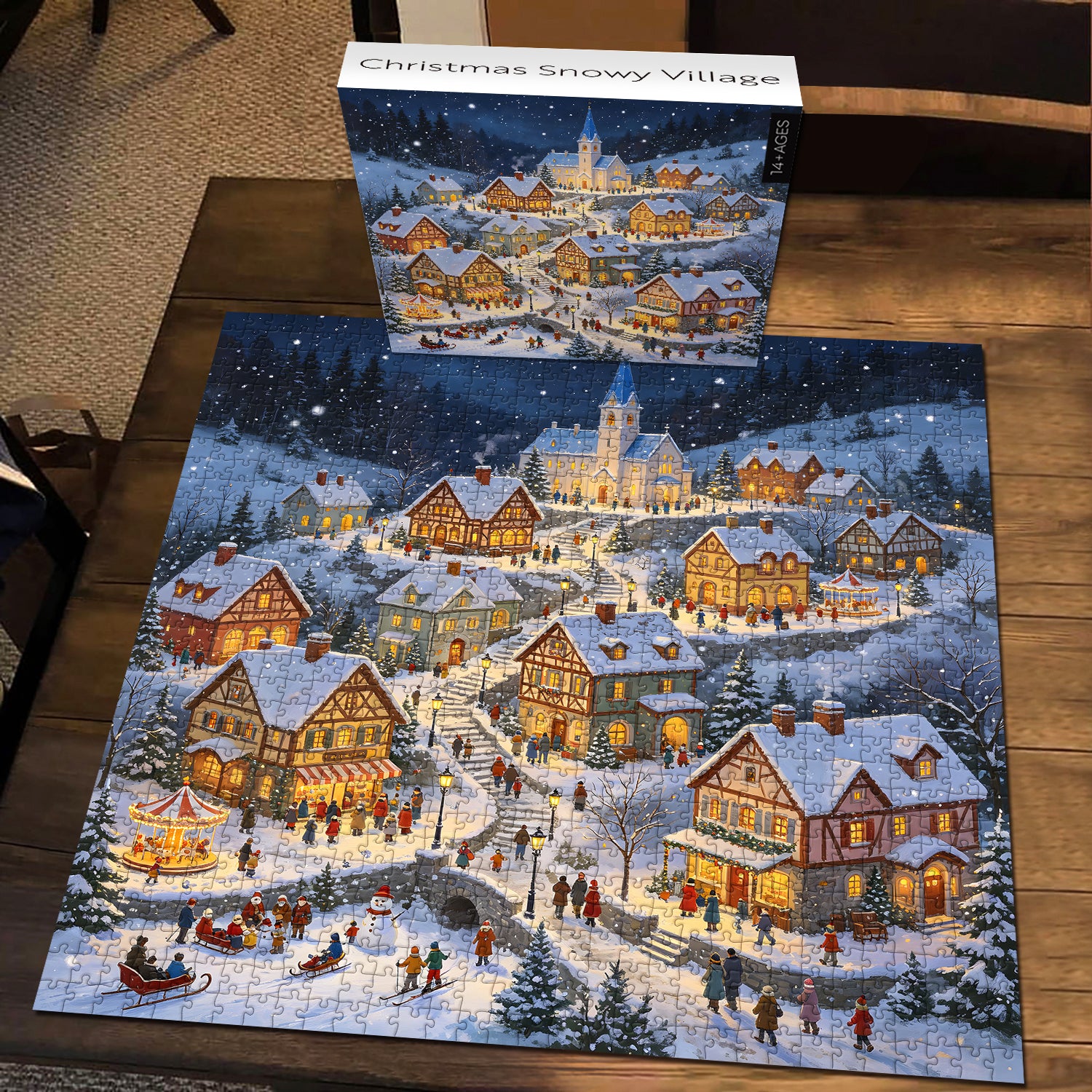 Christmas Snowy Village Jigsaw Puzzle 1000 Piece