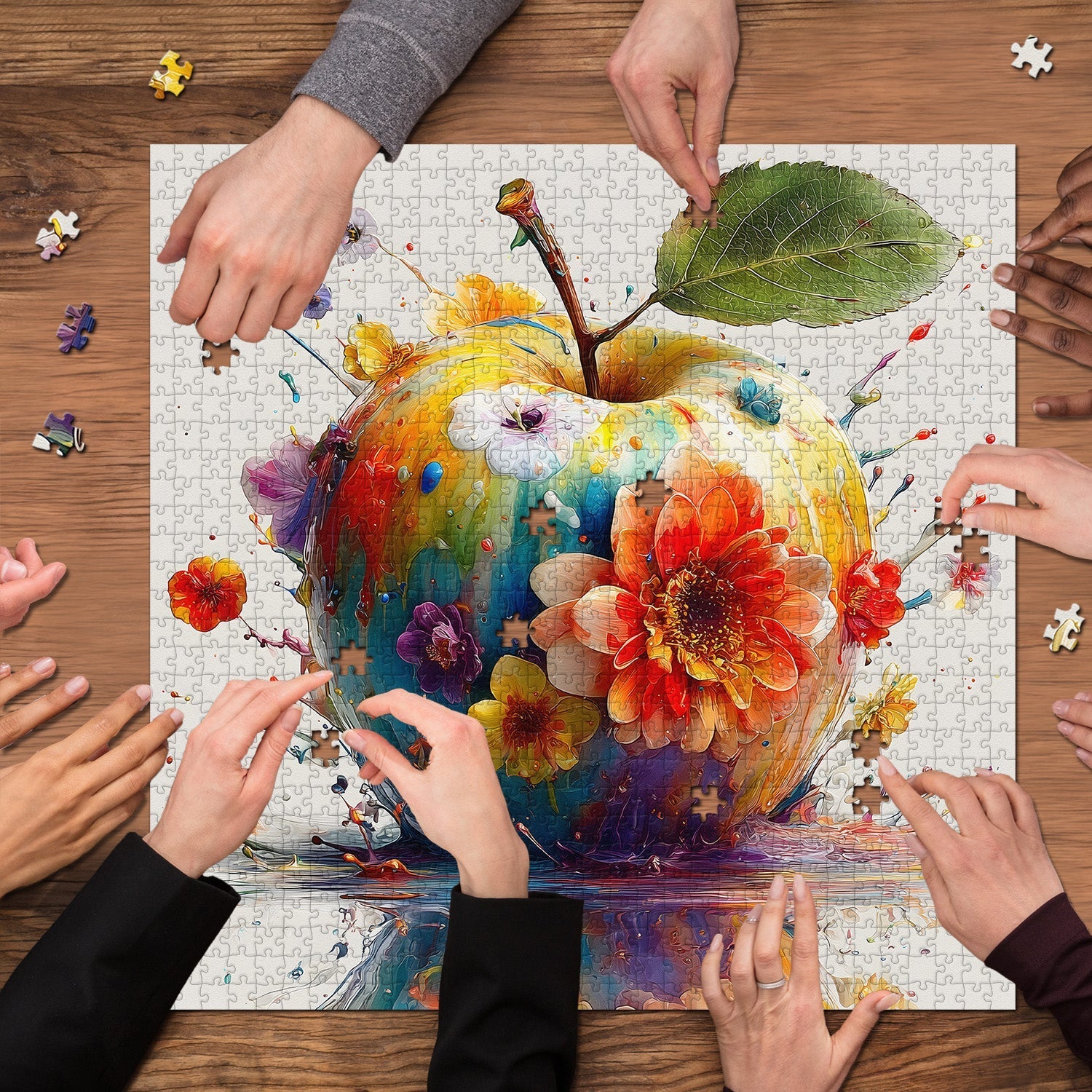 Blooming Color Apple Jigsaw Puzzle for Adult 1000 Pieces