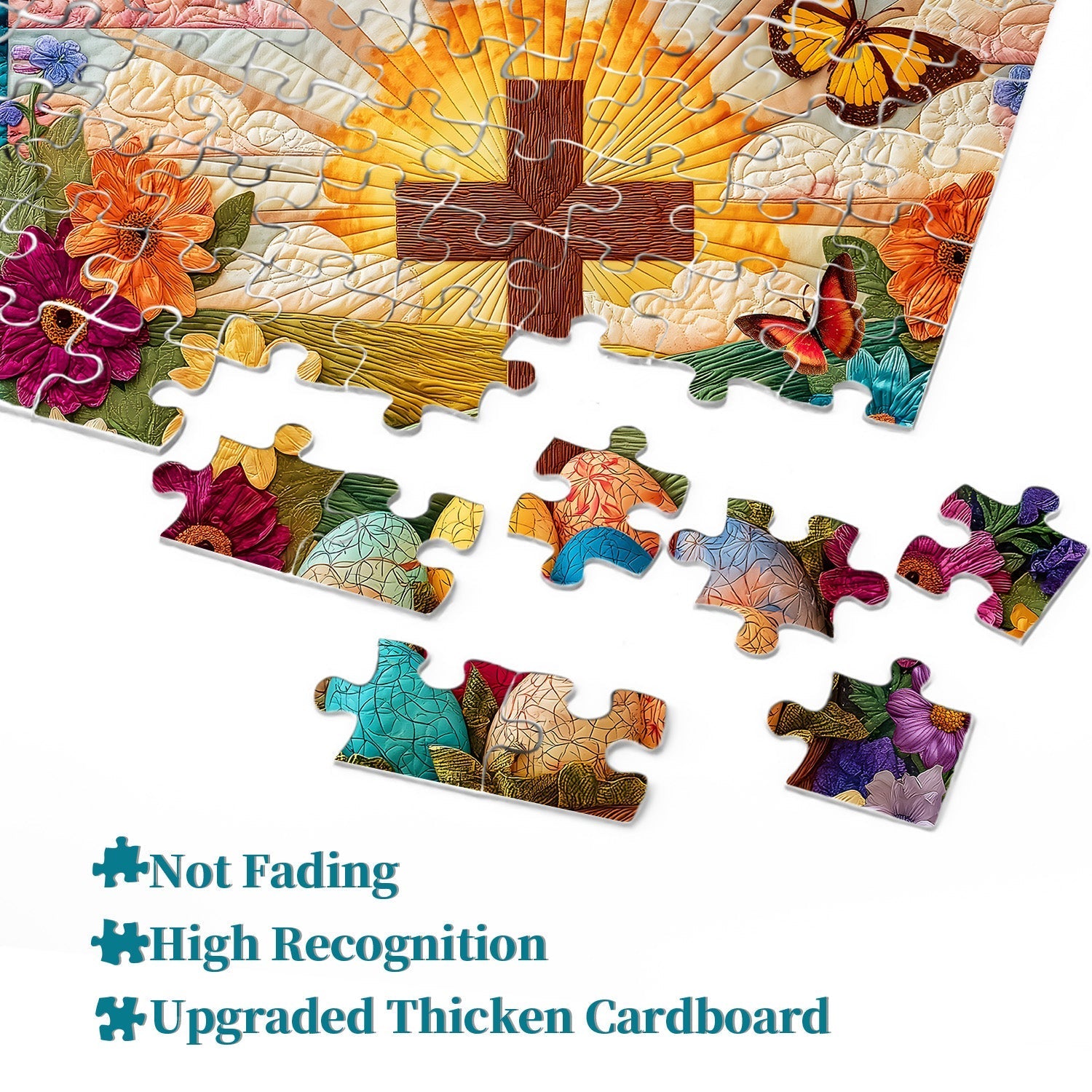 Easter Eggs & Cross Jigsaw Puzzle 1000 Pieces