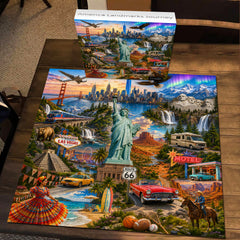 America Landmarks Journey Jigsaw Puzzle 1000 Piece