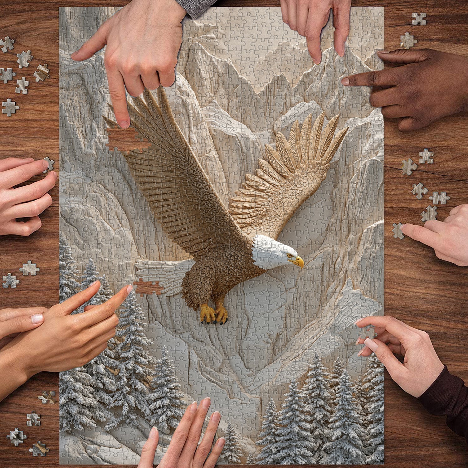 Puzzle Ailes sur les pics 1000 pièces