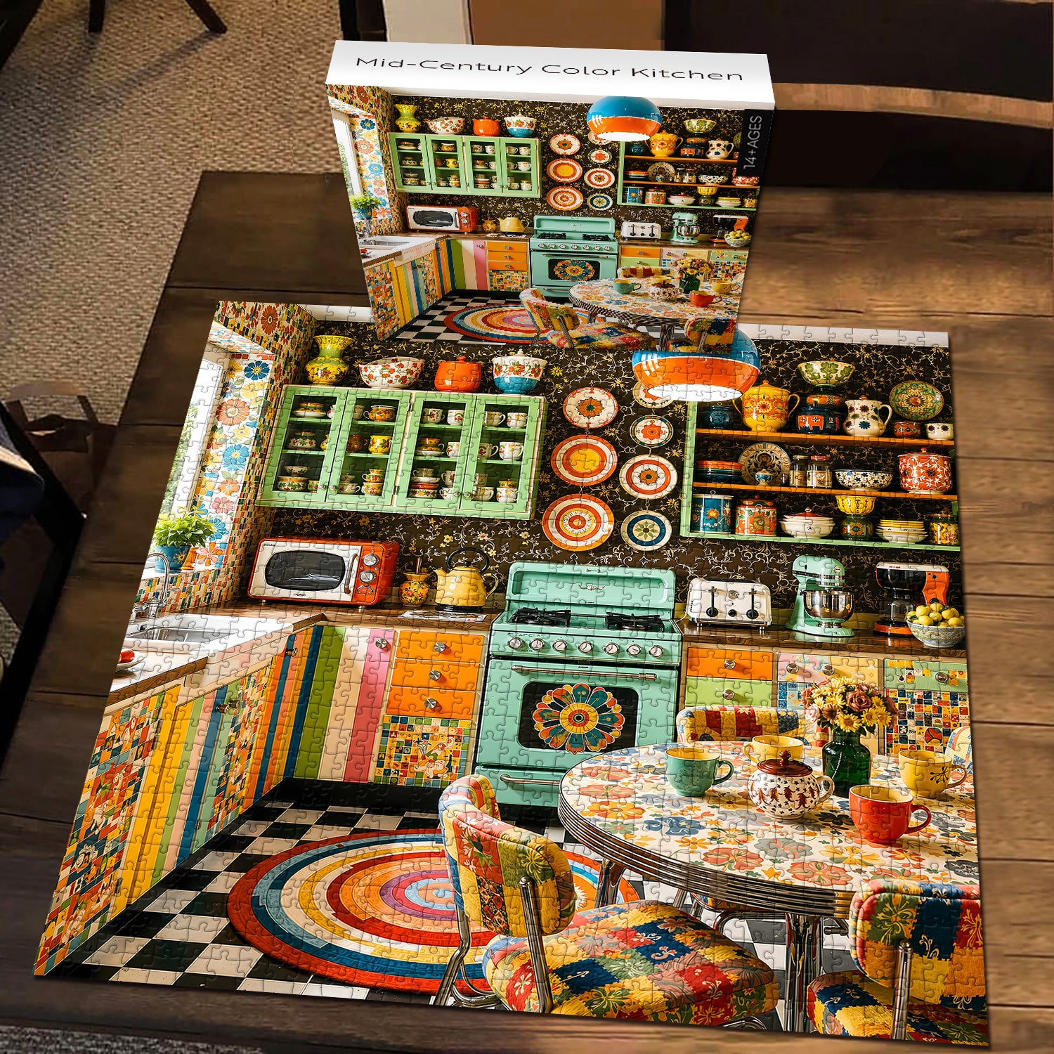 Mid-Century Color Kitchen Jigsaw Puzzle 1000 Piece