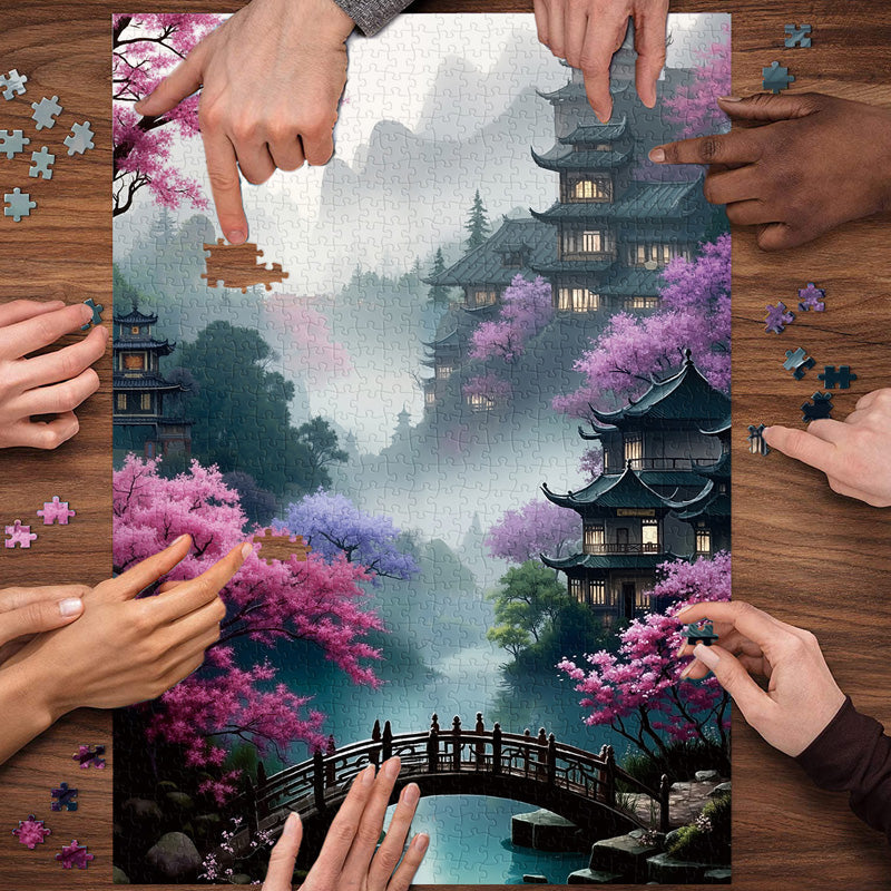 Blossom Bridge Jigsaw Puzzle 1000 Pieces