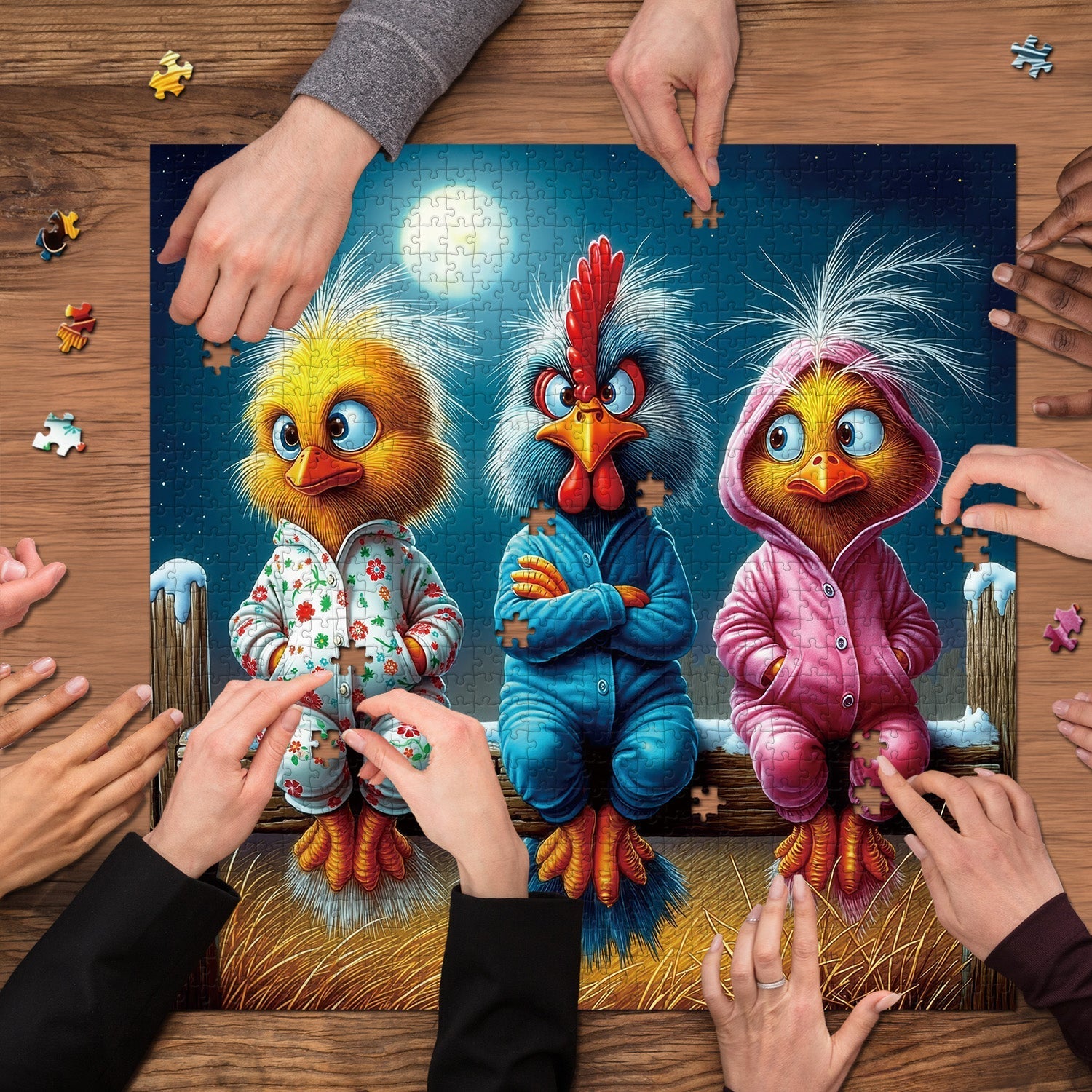 Pajama Chicks Jigsaw Puzzle 1000 Pieces